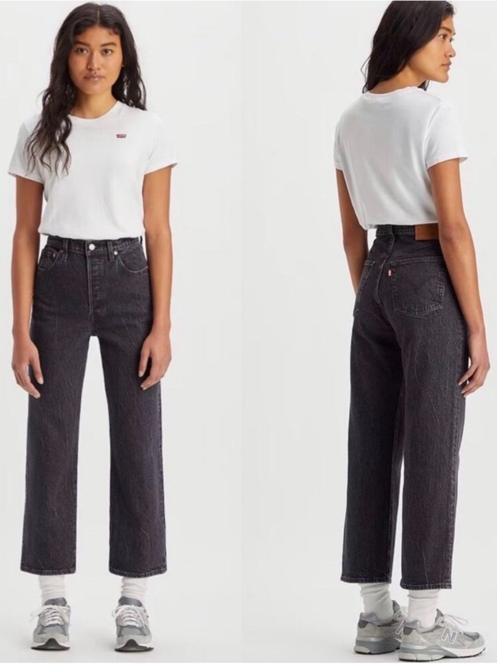 Levi's Black Straight Leg High-Rise Jeans